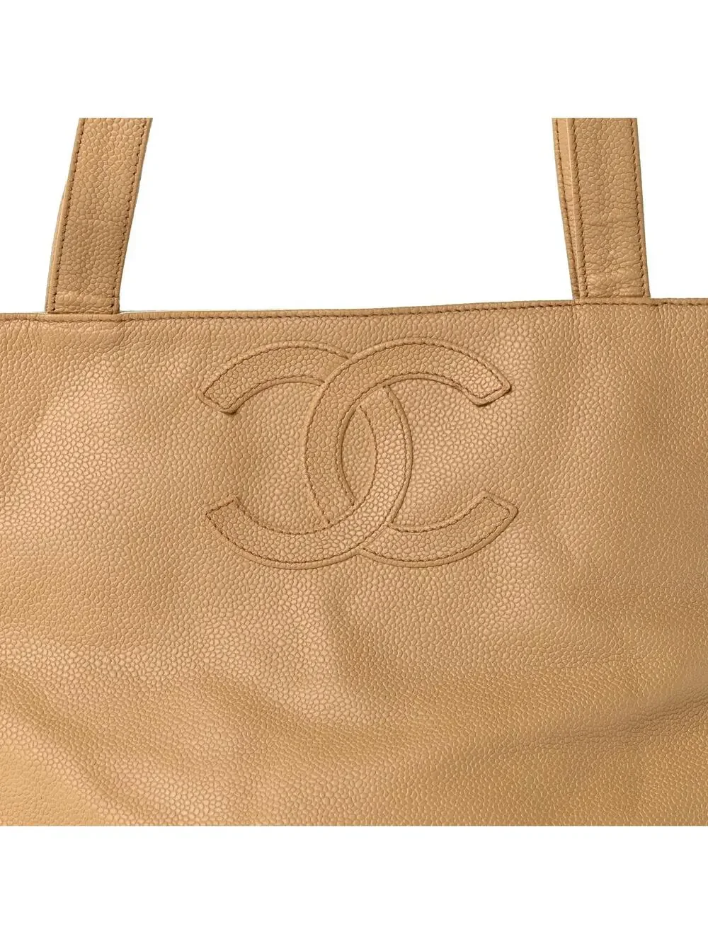 Chanel Caviar Timeless Cc Tote Beige #342495C13B